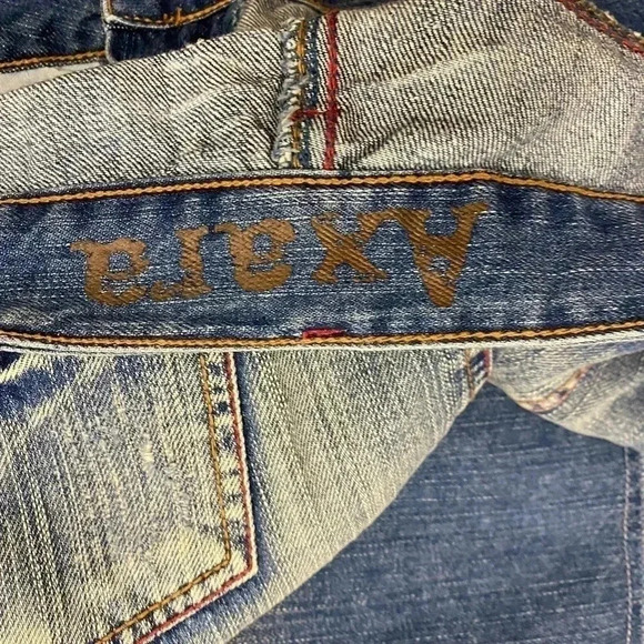 Axara  painted peacock midi denim skirt - Picture 3 of 7